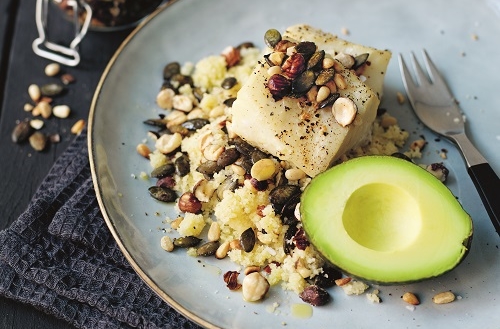 Torsk i ugn med nötcouscous